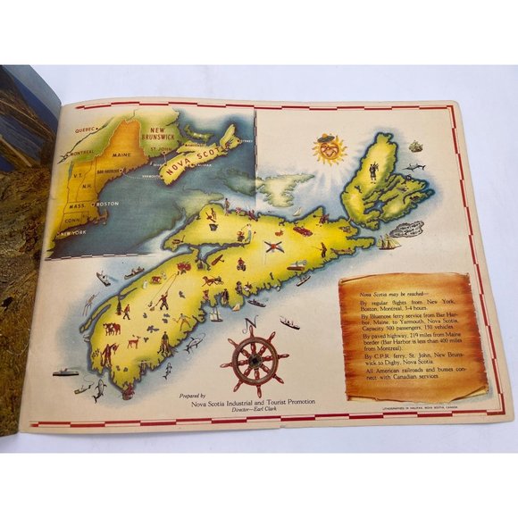 Vintage 1950s Nova Scotia Camera Tour Souvenir Booklet 12" x 9" Canada - Picture 4 of 9